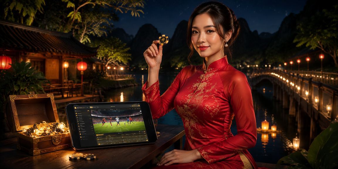 Người dùng tại Ninh Bình tham gia cá cược thể thao trực tuyến trong trang phục áo dài truyền thống